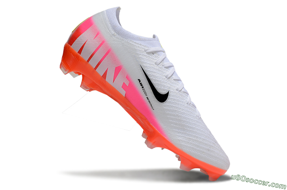 Nike Air Zoom Mercurial Vapor 16 Elite FG Firm Ground Soccer Cleats - White/Black/Pink 4