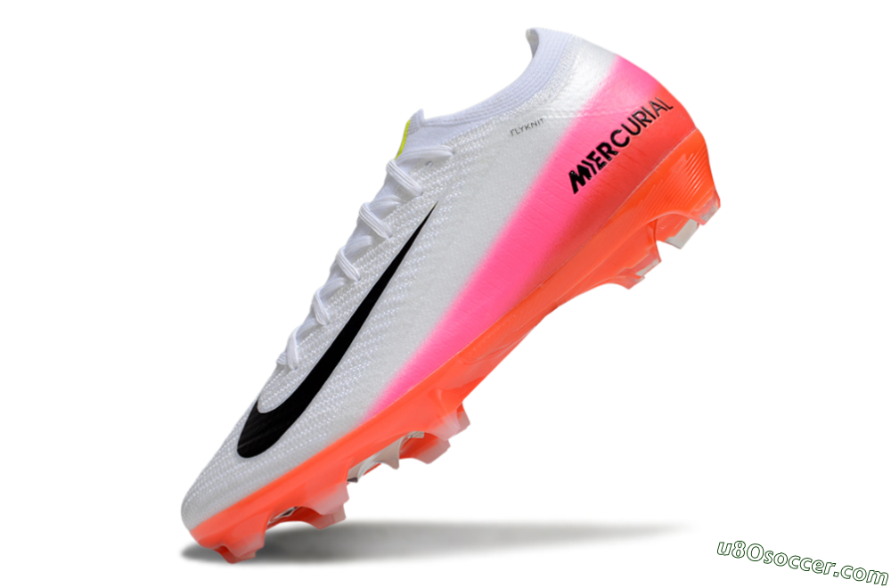 Nike Air Zoom Mercurial Vapor 16 Elite FG Firm Ground Soccer Cleats - White/Black/Pink 5