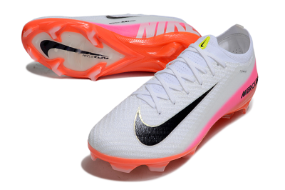 Nike Air Zoom Mercurial Vapor 16 Elite FG Firm Ground Soccer Cleats - White/Black/Pink