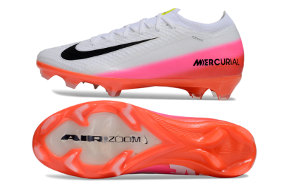 Nike Air Zoom Mercurial Vapor 16 Elite FG Firm Ground Soccer Cleats - White/Black/Pink