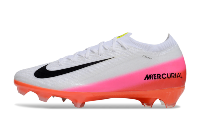 Nike Air Zoom Mercurial Vapor 16 Elite FG Firm Ground Soccer Cleats - White/Black/Pink