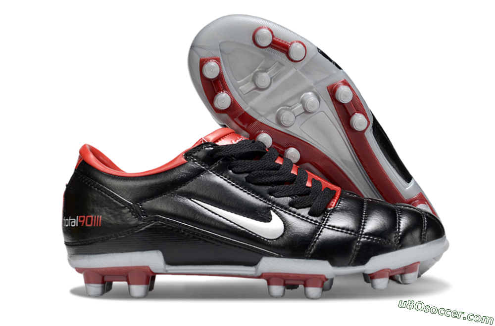 Nike Total 90 III FG Firm Ground Soccer Cleats - Black/Red/White 1
