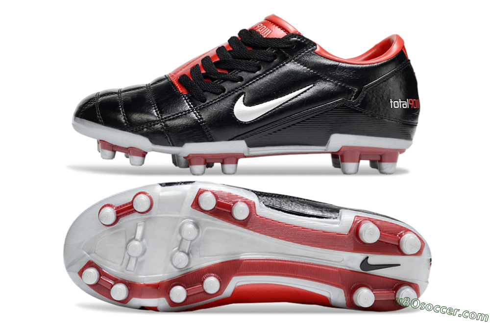 Nike Total 90 III FG Firm Ground Soccer Cleats - Black/Red/White 0