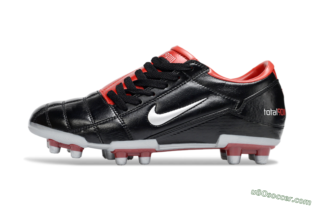 Nike Total 90 III FG Firm Ground Soccer Cleats - Black/Red/White 2