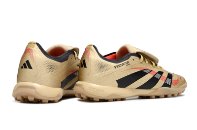 Adidas Predator 25 Elite Foldover Tongue TF Artificial Turf Soccer Shoes - Gold/Red/Black