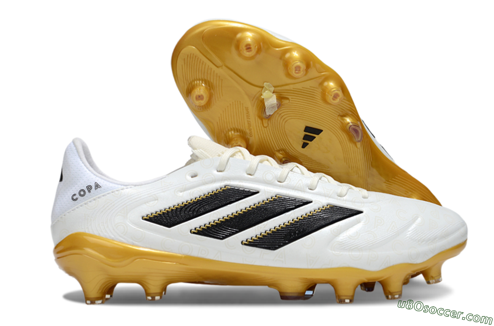 Adidas Copa Pure 3 Elite FG Firm Ground Soccer Cleats - White/Black/Gold 1