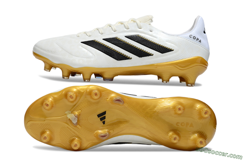 Adidas Copa Pure 3 Elite FG Firm Ground Soccer Cleats - White/Black/Gold 0