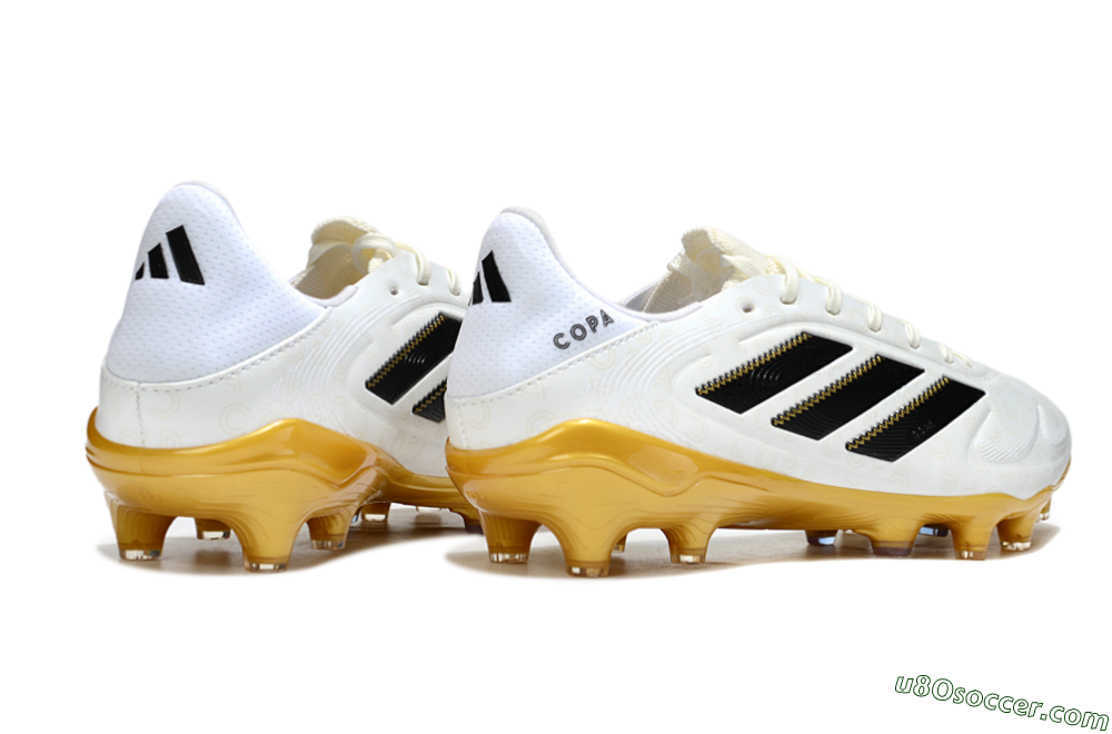 Adidas Copa Pure 3 Elite FG Firm Ground Soccer Cleats - White/Black/Gold 6