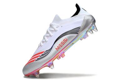 Messi x Adidas F50 Elite SG Soft Ground Soccer Cleats - White/Red/Black