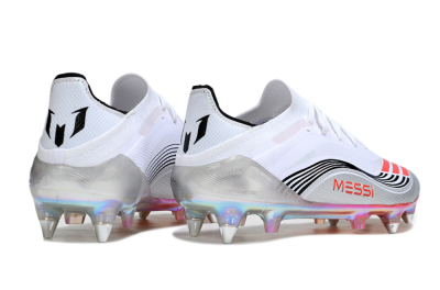 Messi x Adidas F50 Elite SG Soft Ground Soccer Cleats - White/Red/Black