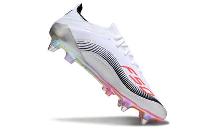 Messi x Adidas F50 Elite SG Soft Ground Soccer Cleats - White/Red/Black