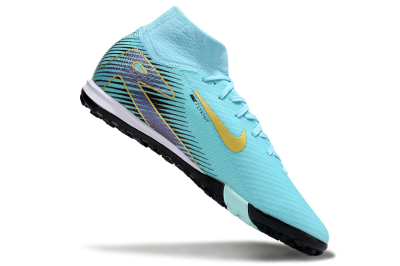 Nike Air Zoom Mercurial Superfly 10 Elite TF Artificial Turf Soccer Shoes - Jade/Gold/Black