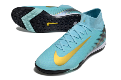 Nike Air Zoom Mercurial Superfly 10 Elite TF Artificial Turf Soccer Shoes - Jade/Gold/Black