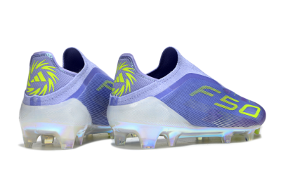 Adidas F50 Elite Laceless FG Firm Ground Soccer Cleats - Purple/Yellow/White