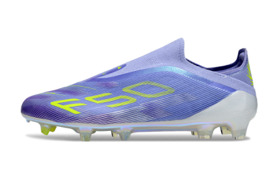 Adidas F50 Elite Laceless FG Firm Ground Soccer Cleats - Purple/Yellow/White