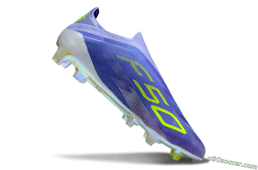 Adidas F50 Elite Laceless FG Firm Ground Soccer Cleats - Purple/Yellow/White 4