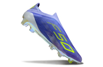 Adidas F50 Elite Laceless FG Firm Ground Soccer Cleats - Purple/Yellow/White