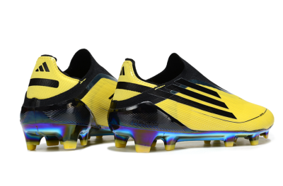 Adidas F50 Elite Laceless FG Firm Ground Soccer Cleats - Yellow/Black/Gold