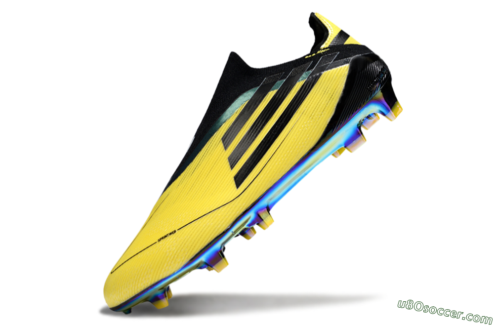 Adidas F50 Elite Laceless FG Firm Ground Soccer Cleats - Yellow/Black/Gold 5