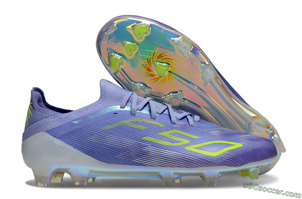 Adidas F50 Elite FG Firm Ground Soccer Cleats - Purple/Yellow/White 1