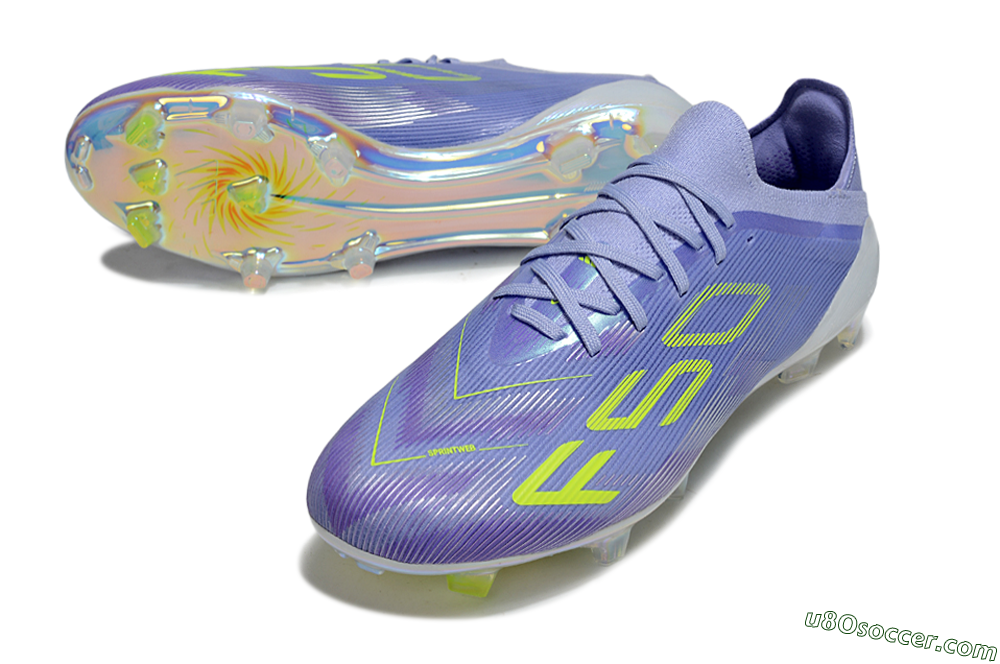 Adidas F50 Elite FG Firm Ground Soccer Cleats - Purple/Yellow/White 3