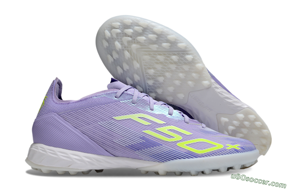Adidas F50+ Pro TF Artificial Turf Soccer Shoes - Purple/Yellow/White 1