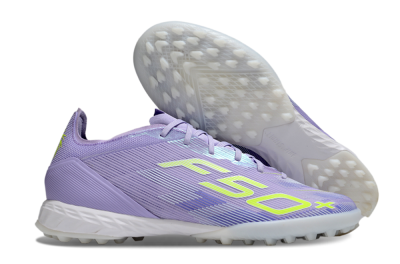 Adidas F50+ Pro TF Artificial Turf Soccer Shoes - Purple/Yellow/White