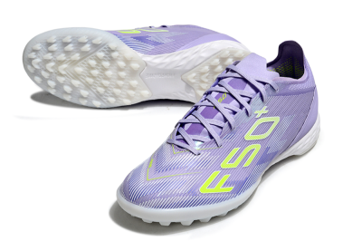 Adidas F50+ Pro TF Artificial Turf Soccer Shoes - Purple/Yellow/White