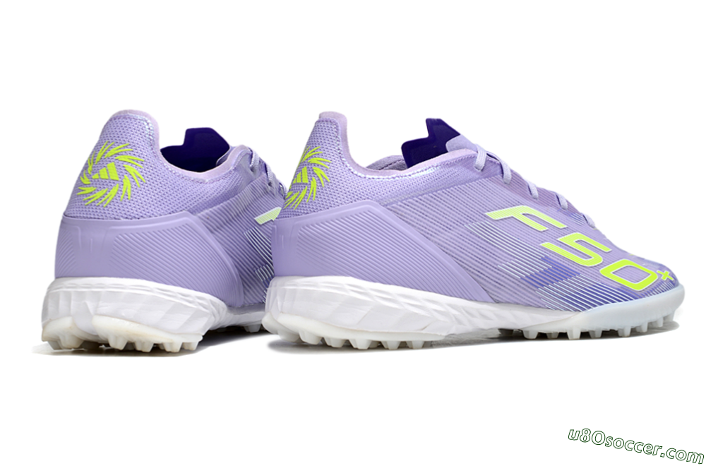 Adidas F50+ Pro TF Artificial Turf Soccer Shoes - Purple/Yellow/White 6