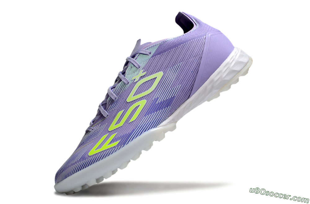 Adidas F50+ Pro TF Artificial Turf Soccer Shoes - Purple/Yellow/White 5