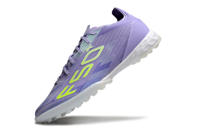Adidas F50+ Pro TF Artificial Turf Soccer Shoes - Purple/Yellow/White