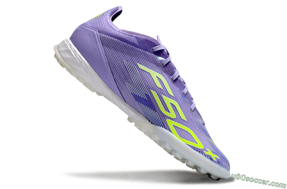 Adidas F50+ Pro TF Artificial Turf Soccer Shoes - Purple/Yellow/White 4