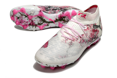 Puma Future 8 Ultimate MG Multi Ground Soccer Cleats - White/Black/Red