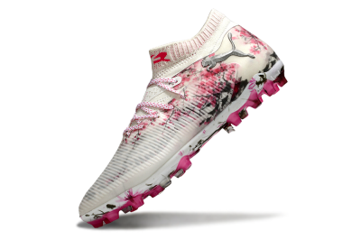 Puma Future 8 Ultimate MG Multi Ground Soccer Cleats - White/Black/Red