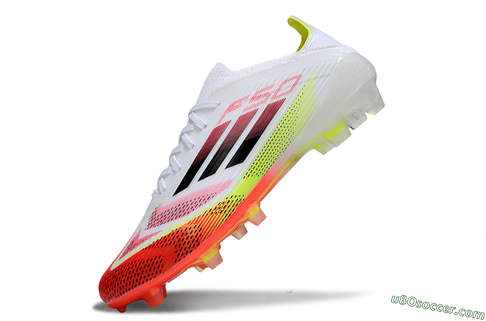 Adidas F50 Elite FG Firm Ground Soccer Cleats - White/Red/Yellow 6