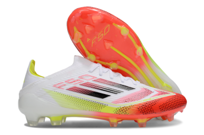 Adidas F50 Elite FG Firm Ground Soccer Cleats - White/Red/Yellow