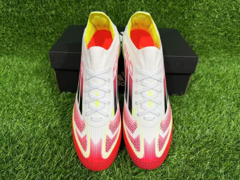 Adidas F50 Elite FG Firm Ground Soccer Cleats - White/Red/Yellow