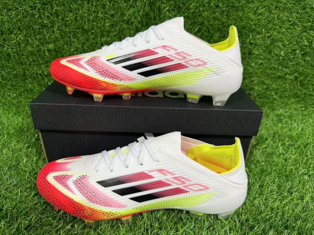 Adidas F50 Elite FG Firm Ground Soccer Cleats - White/Red/Yellow