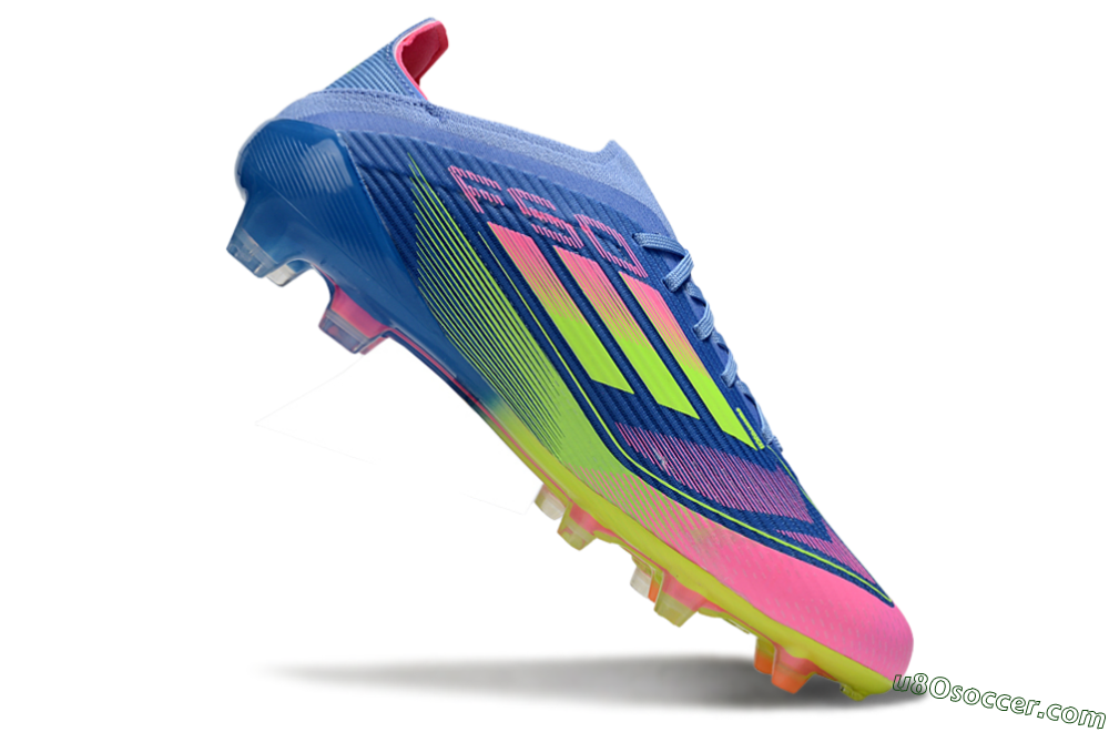Adidas F50 Elite FG Firm Ground Soccer Cleats - Blue/Yellow/Pink 5