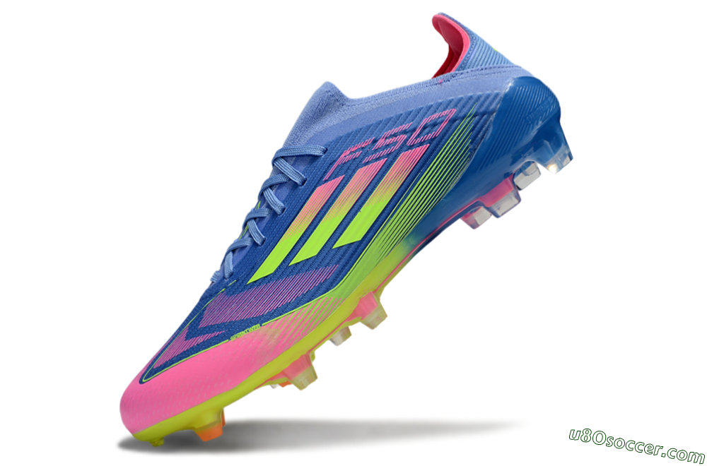 Adidas F50 Elite FG Firm Ground Soccer Cleats - Blue/Yellow/Pink 6