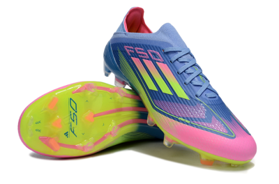Adidas F50 Elite FG Firm Ground Soccer Cleats - Blue/Yellow/Pink