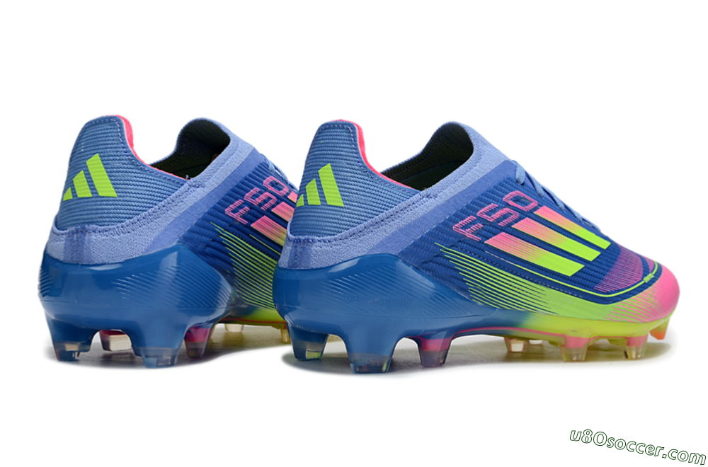 Adidas F50 Elite FG Firm Ground Soccer Cleats - Blue/Yellow/Pink 7