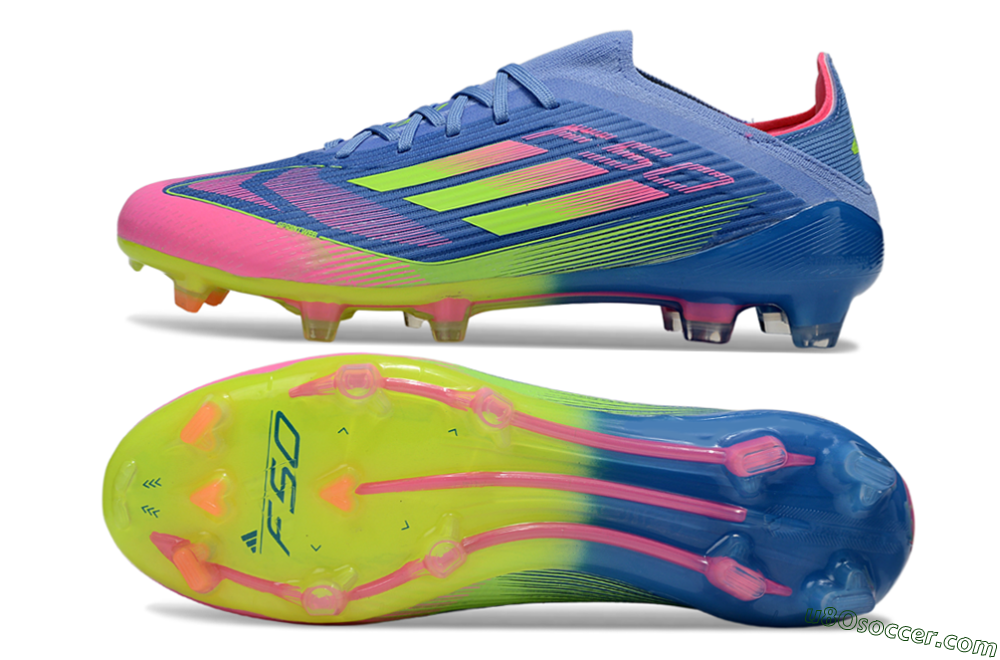Adidas F50 Elite FG Firm Ground Soccer Cleats - Blue/Yellow/Pink 0