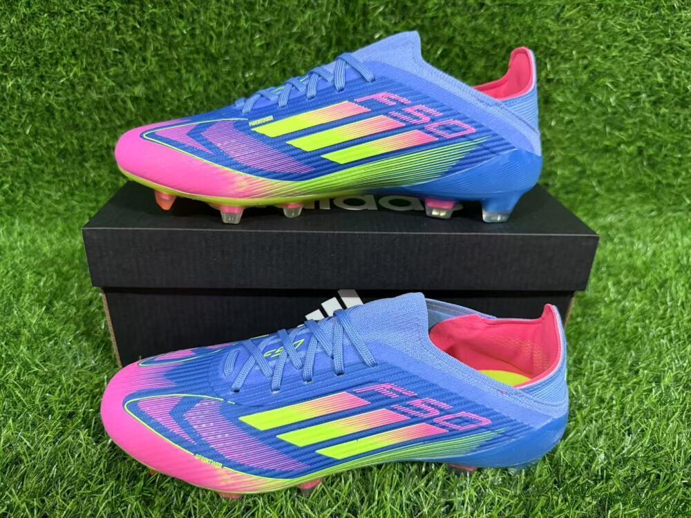 Adidas F50 Elite FG Firm Ground Soccer Cleats - Blue/Yellow/Pink