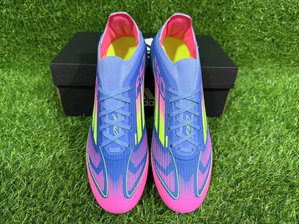 Adidas F50 Elite FG Firm Ground Soccer Cleats - Blue/Yellow/Pink