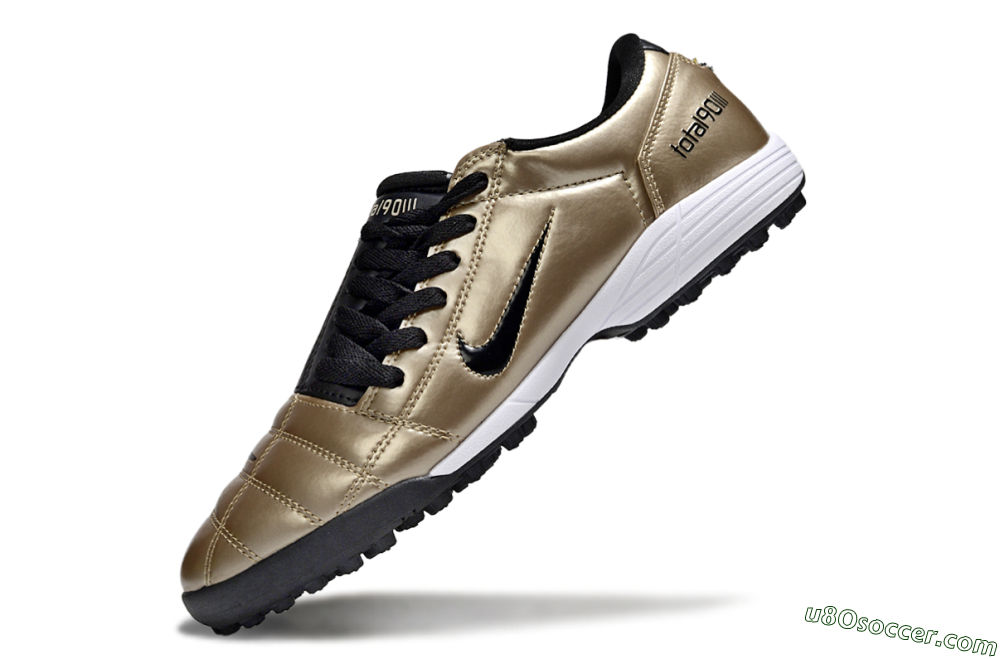 Nike Total 90 III TF Artificial Turf Soccer Shoes - Gold/Black/White 6