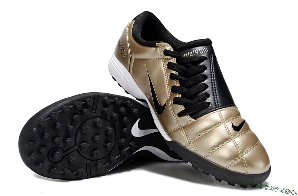 Nike Total 90 III TF Artificial Turf Soccer Shoes - Gold/Black/White 4