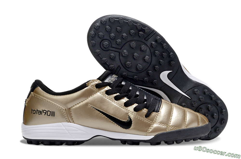 Nike Total 90 III TF Artificial Turf Soccer Shoes - Gold/Black/White 1