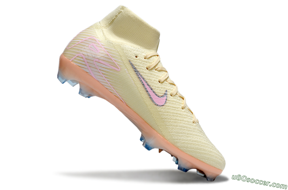 Nike Air Zoom Mercurial Superfly 10 Elite FG Firm Ground Soccer Cleats - Yellow/Pink/Silver 5