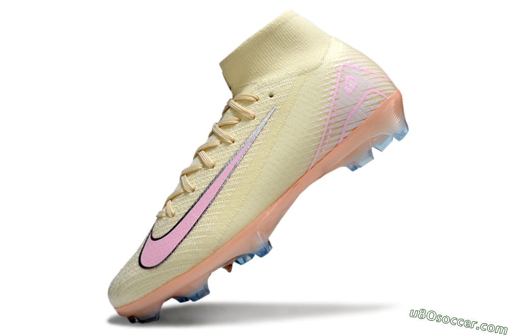 Nike Air Zoom Mercurial Superfly 10 Elite FG Firm Ground Soccer Cleats - Yellow/Pink/Silver 6